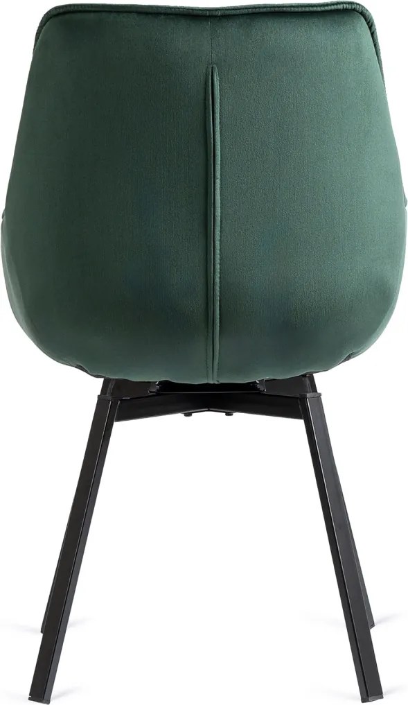 Forgószék zöld bársony kárpittal – LUNA