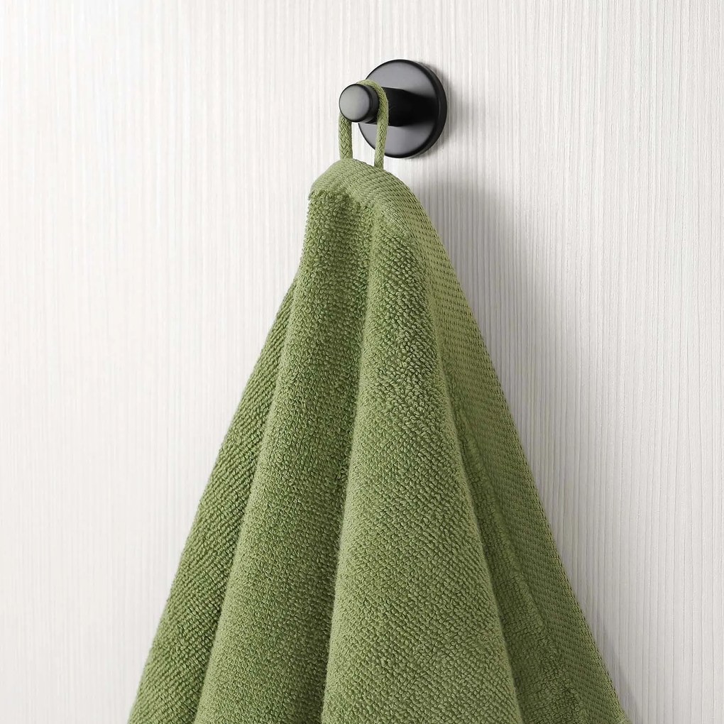 Goldea bordűr nélküli frottír törölköző és fürdőlepedő soft – olivaszínű 50 x 100 cm