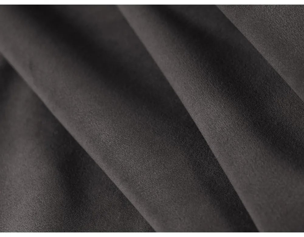 Sötétszürke bársony sarokkanapé (jobb oldali) Bellis – Micadoni Home