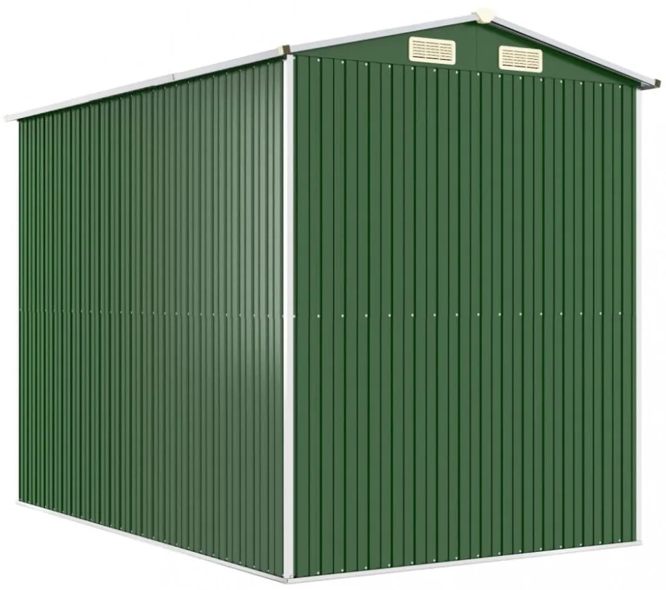 zöld horganyzott acél kerti fészer 192x274x223 cm