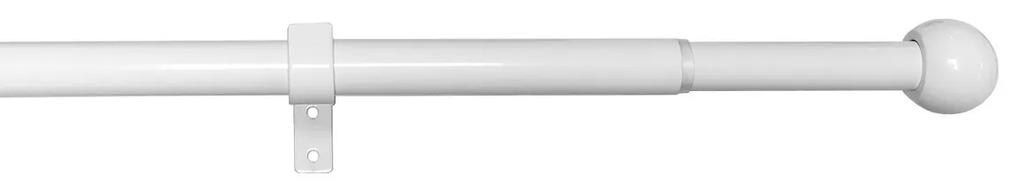 Gömb állítható karnis szett  16/19 mm, 120 - 230 cm, fehér karikák nélkül