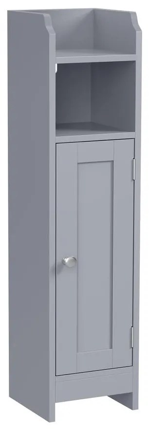 Keskeny fürdőszobai álló tárolószekrény 20x18x80cm, szürke