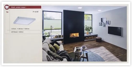 Paulmann 71024 - LED/22W Mennyezeti lámpa ABIA 230V matt króm