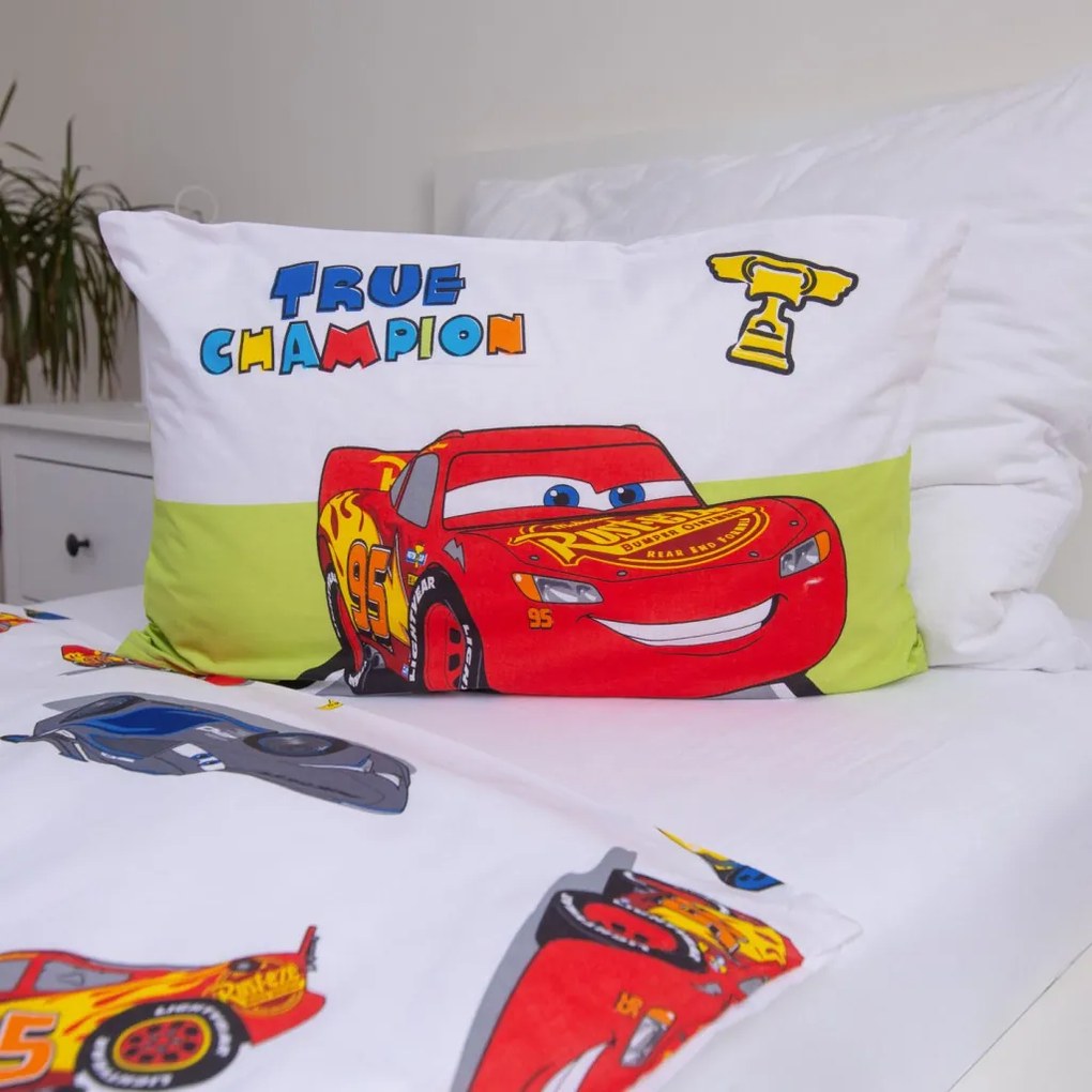 Disney Verdák Champion gyerek, ovis ágyneműhuzat 100×135 cm, 40×60 cm