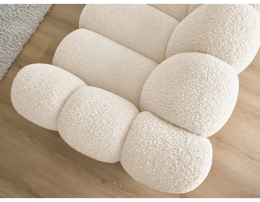 Bézs buklé kanapé 232 cm Hippolyte – Bobochic Paris