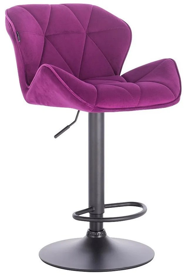 HR111W Fukszia modern velúr szék fekete lábbal