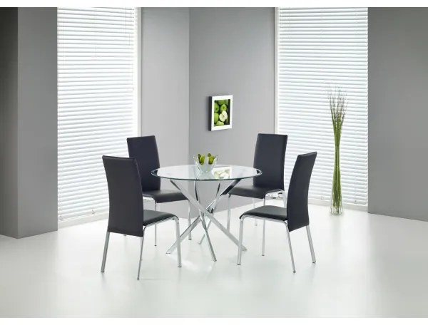 Étkezőasztal ESTEN átlátszó/ezüstszínű