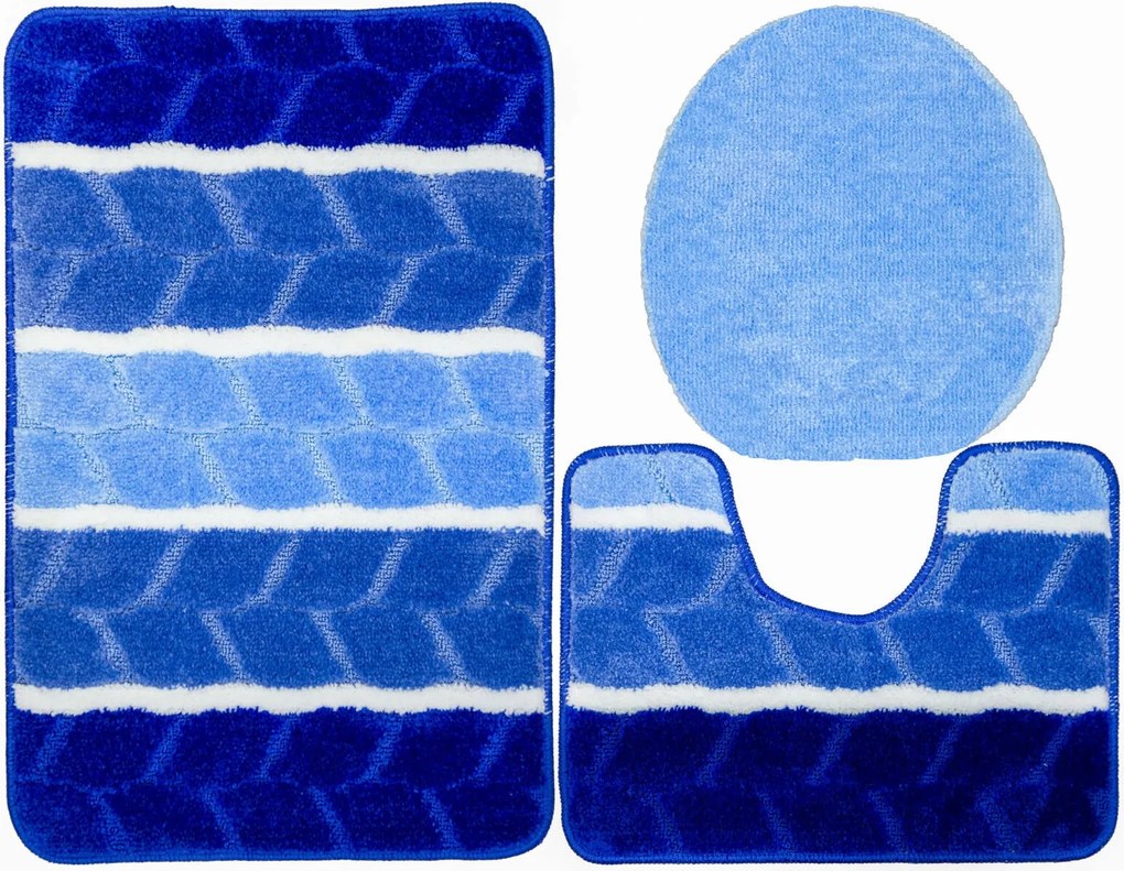 3 részes Csúszásgátló Fürdőszobaszőnyeg Fano Wc-párnával Szett