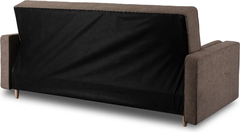 2 db-os szett, ágyazható kanapé barna színben MALTA