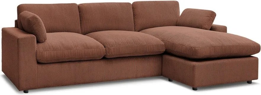 Narancssárga kordbársony sarokkanapé Belair – Bobochic Paris