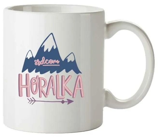 Bohemia Gifts Kerámia bögre - Szívvel hegylakó,350 ml