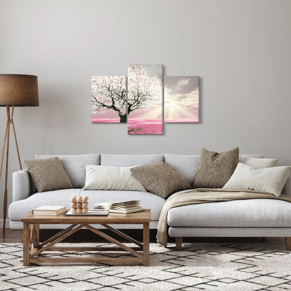 Rózsaszín fa képe (90x60 cm)