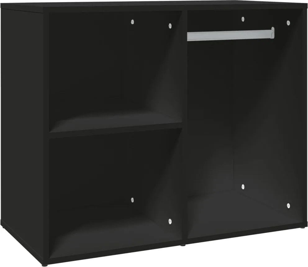 vidaXL fekete szerelt fa pipereszekrény 80 x 40 x 65 cm