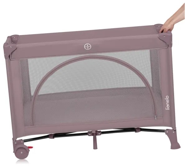 Lionelo - Utazóágy LAURA rózsaszín-nude