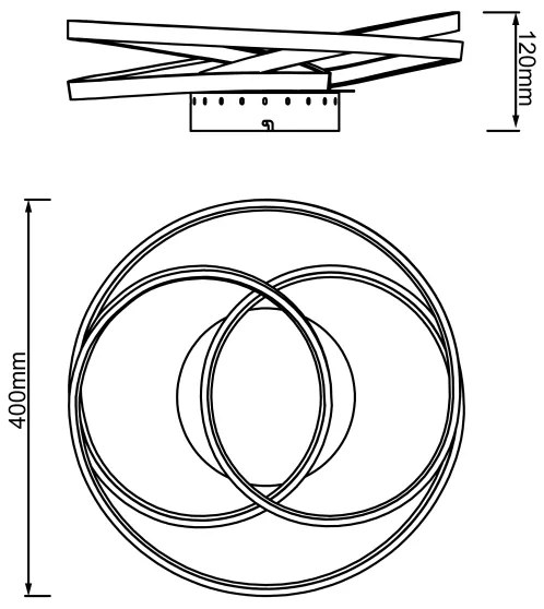 Brilliant - LED Mennyezeti lámpa LABYRINTH LED/40W/230V átm. 39,5 cm fekete