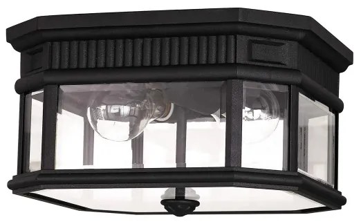 Feiss FE-COTSLN-F-BK-Kültéri mennyezeti lámpa COTSWOLD LANE 2xE27/60W/230V IP44