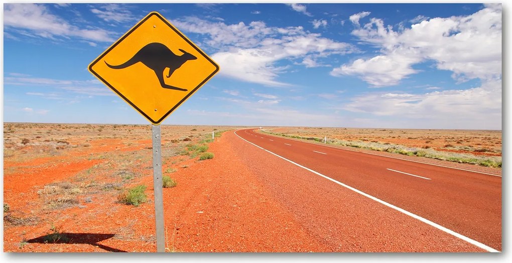 Fotó üvegfestmény Út Ausztráliában 140x70