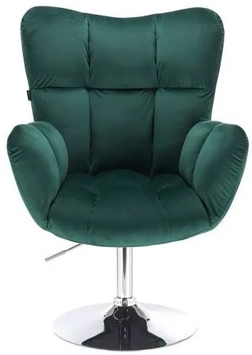 HR650N Sötétzöld modern velúr szék