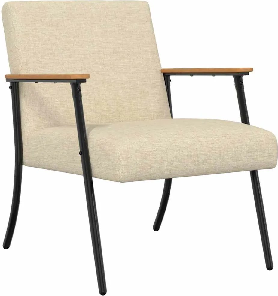 vidaXL karosszék Krém 59 x 75 x 78 cm szövet