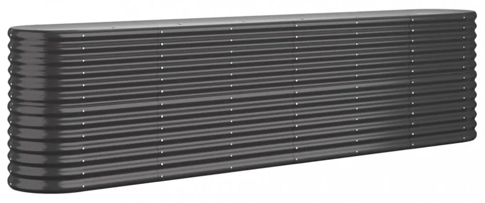 antracitszürke horganyzott acél kerti magaságyás 260x40x68 cm