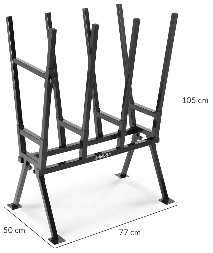 monzana® Favágó állvány zárókonzollal - 77x50x105 cm