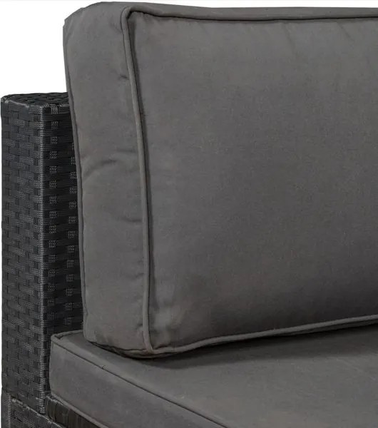 Juskys Nassau kerti rattan bútor szett - sötétszürke