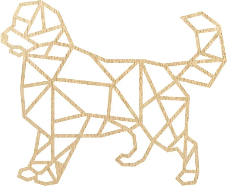 Faragott geometrikus falfestmény kutya - HAFFO