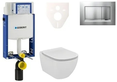Fali WC szett Geberit befalazáshoz + Ideal Standard Tesi WC 110.302.00.5NF7