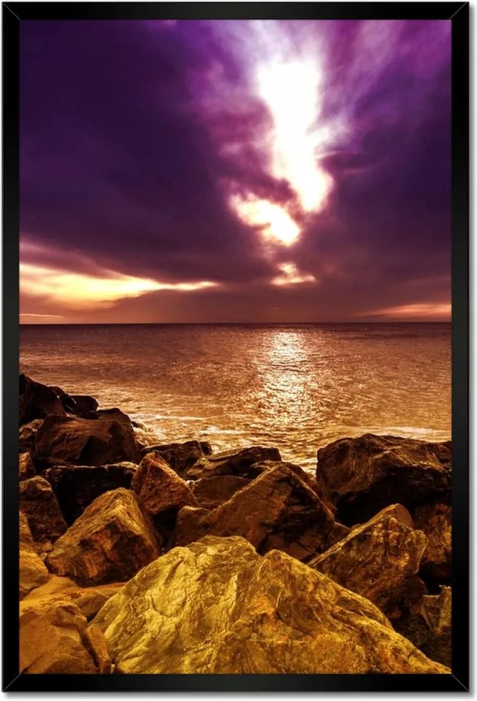 Poszterek keretben 40x60 Lila ég Tenger