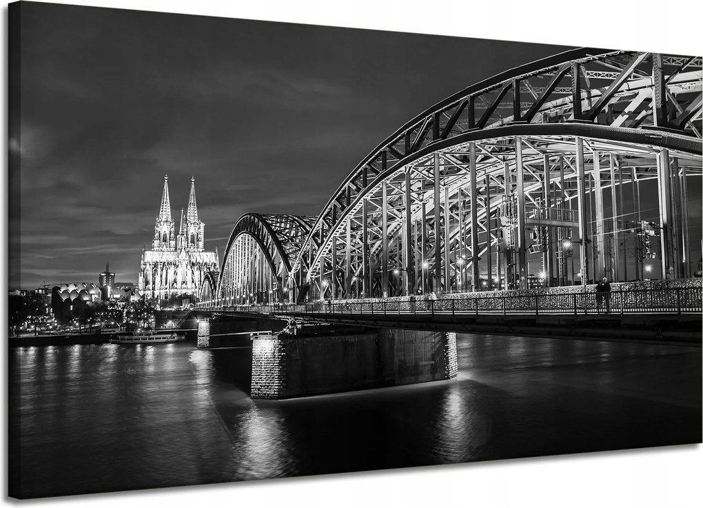 Vászonkép Németország Híd fekete-fehér 120X70