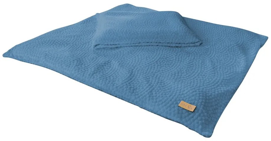 Kék gyerek ágyneműhuzat babaágyhoz 80x80 cm Seashells – Roba