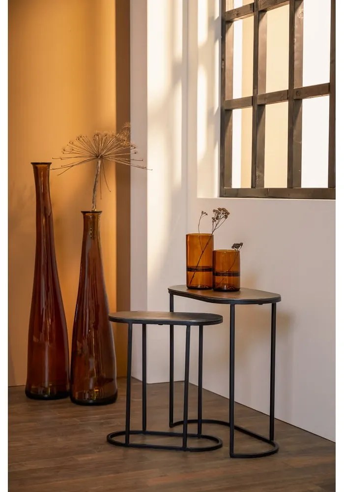 Fém tárolóasztal szett 2 db-os 26x53 cm Bocov – Light &amp; Living