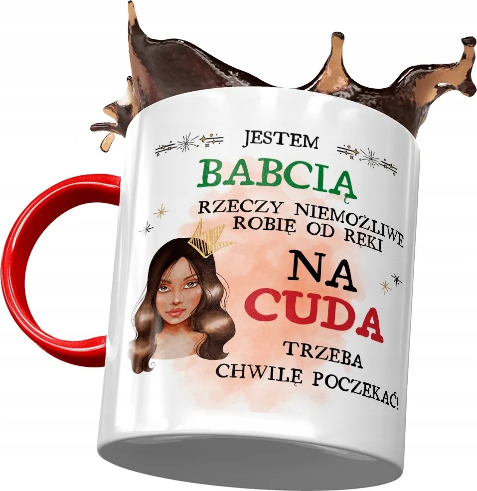 Piros Bögre Nagymama Napjára Nyomtatott Fotóval