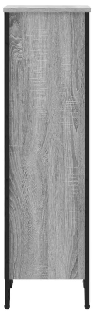 szürke sonoma színű szerelt fa könyvespolc 50 x 31 x 106 cm