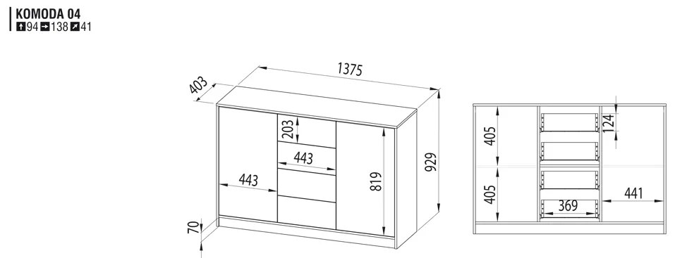 Komód Skal 4. 740739