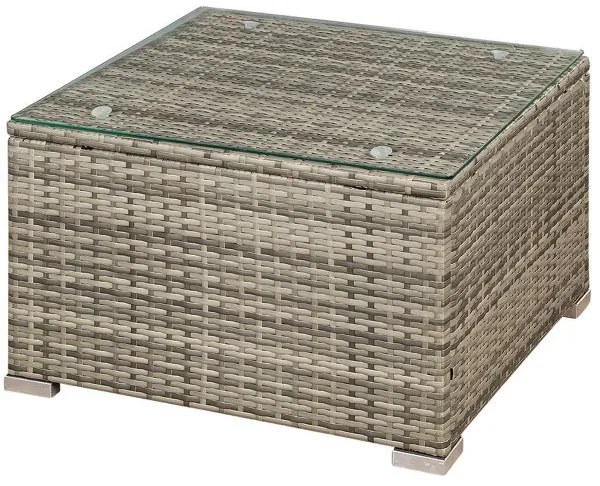 Juskys Punta Cana L kerti rattan bútor szett - szürke/antracit párnák