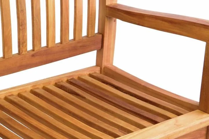 Teakfa kerti pad  3 személyes 180 cm tömör fa