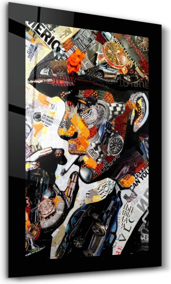 SPR-1135 edzett üvegkép, 46 x 72 cm