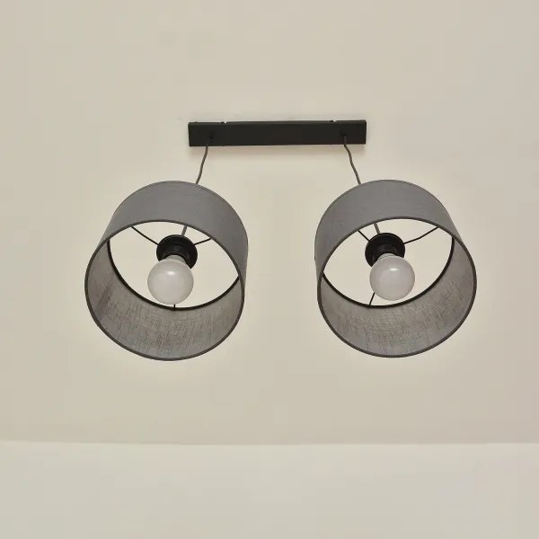 Kábeles csillár ALBA 2xE27/15W/230V szürke