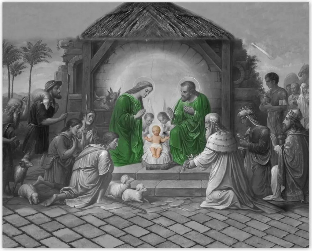 Poszterek 50x40 Betlehemi jászol Jézuska