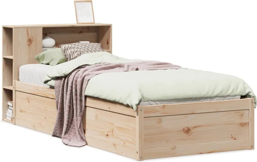 vidaXL tömör fenyőfa ágy matrac nélkül 75 x 190 cm