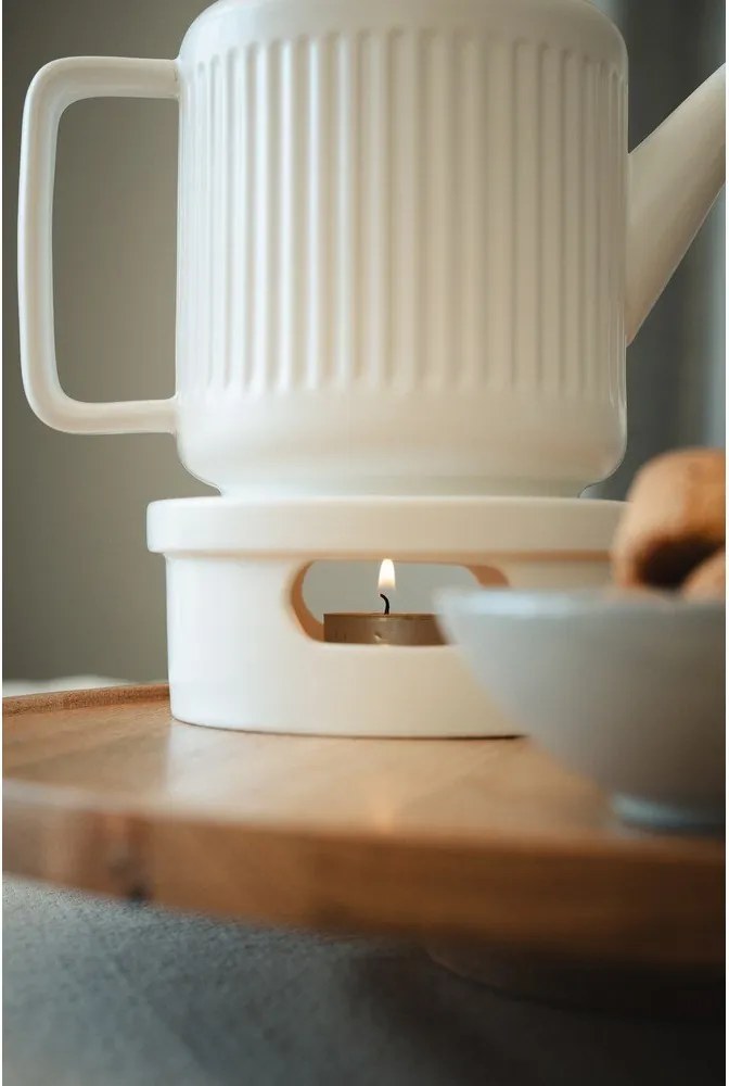 Fehér porcelán teáskanna szűrővel 1,2 l Skagen – Bredemeijer