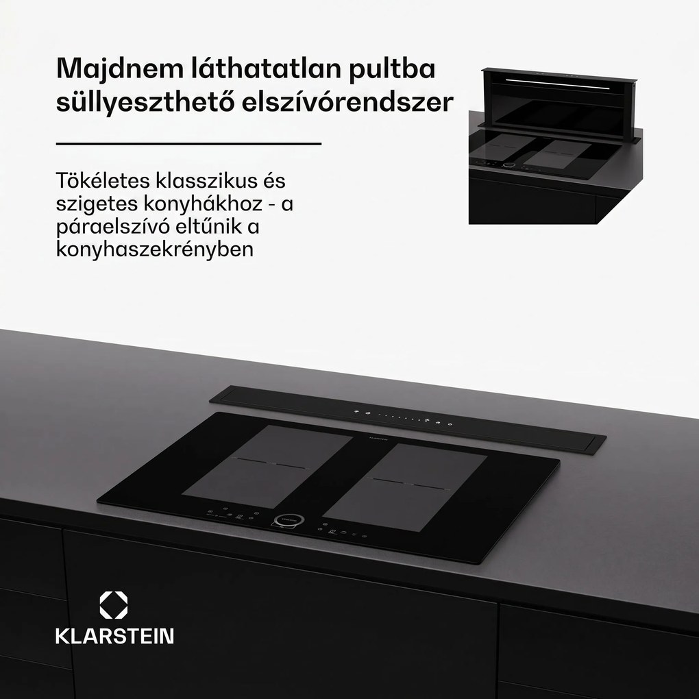 Klarstein Royal Flush Eco 75, páraelszívó, 75 cm, 714 m³/h, EEK A++