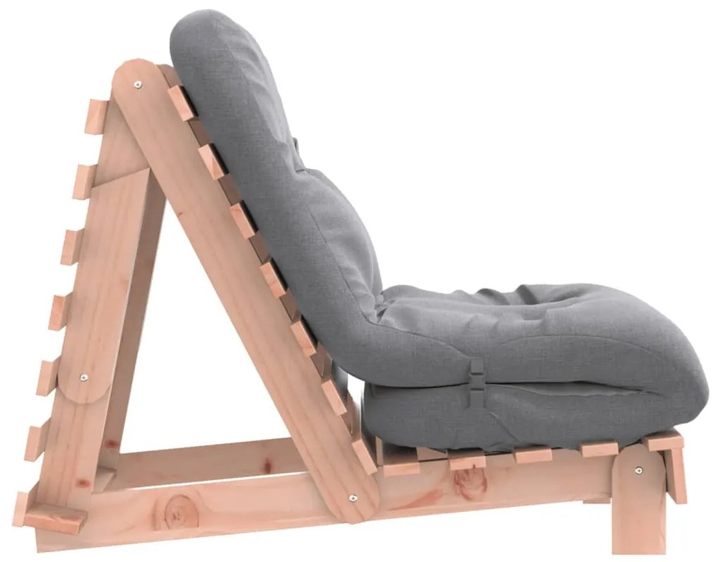 tömör duglászfenyő futon kanapéágy matraccal 60 x 206 x 11 cm