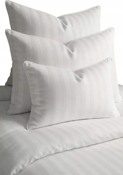 Szállodai párnahuzat damaszt 70x80 prémium fehér csíkos 2 cm cipzáras