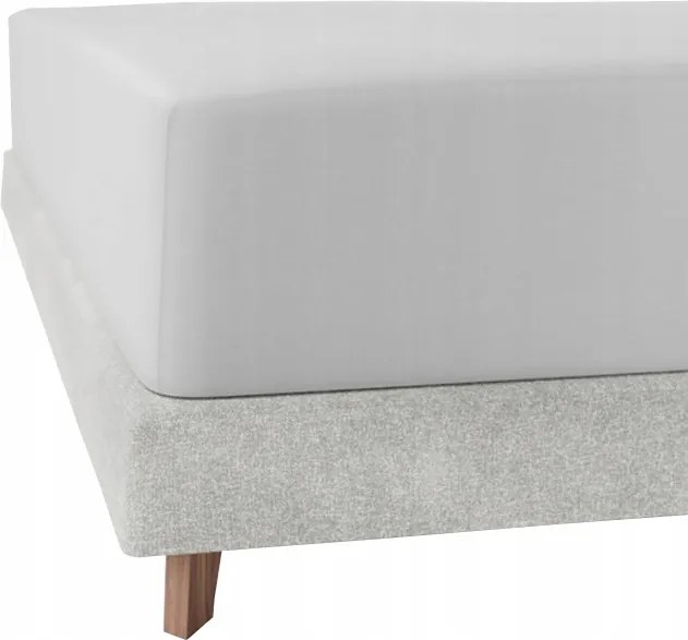 Gumis lepedő 90x200 cm fehér szatén Pan Materac 100% pamut