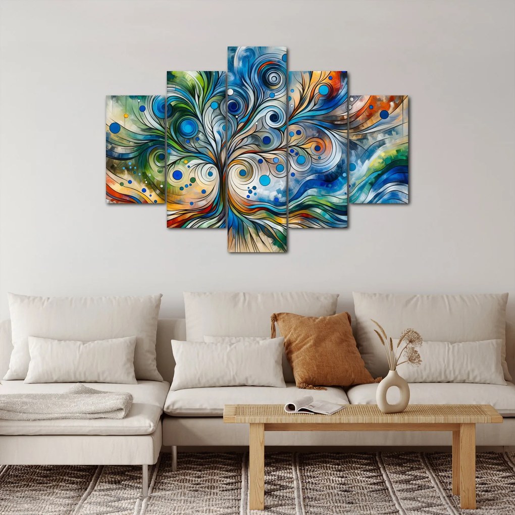 Kép – Színes energikus fa (150x105 cm)