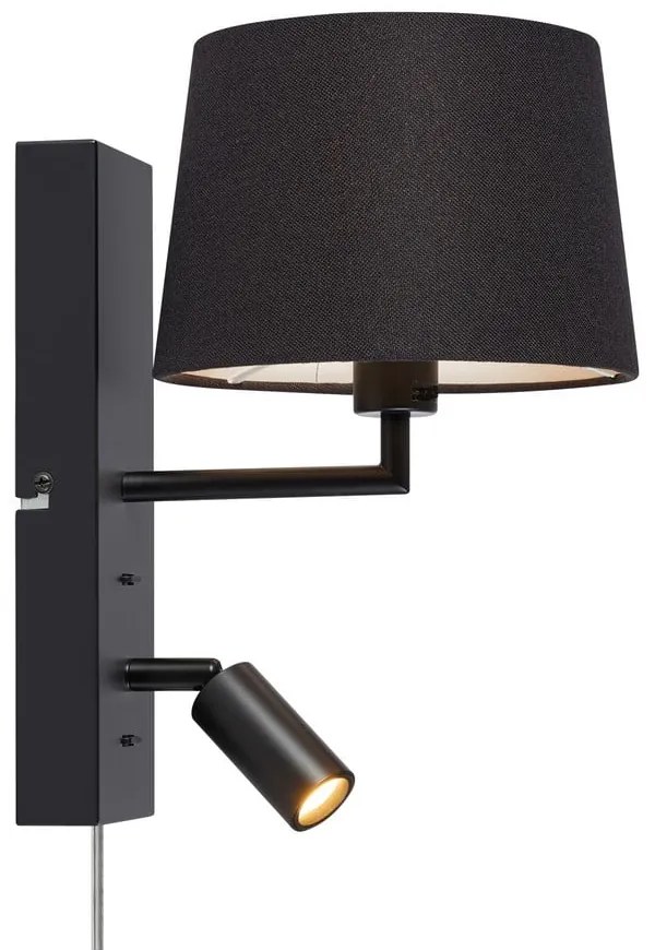 Fekete LED fali lámpa (hosszúság 28,5 cm) Como – Markslöjd