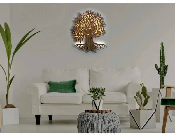 Li-Go 5747/DUB2 - LED fali dekoráció LED/10W/230V 45x55 cm tölgy