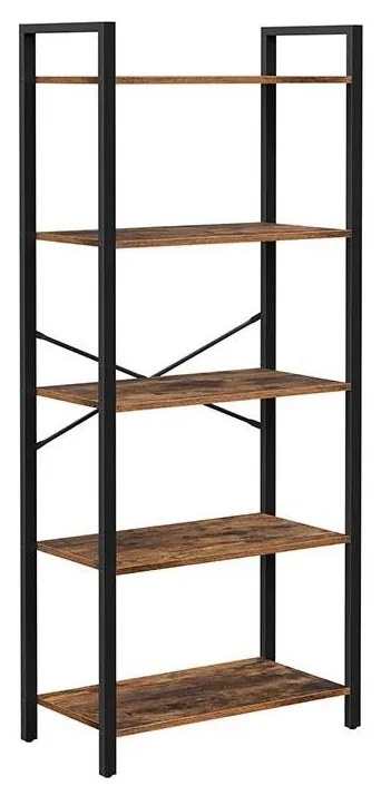 NAVARO könyvespolc barna/fekete